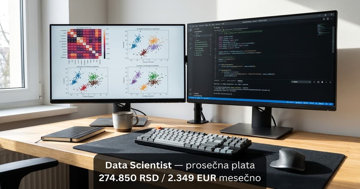 Prosečna plata data scientista u Srbiji