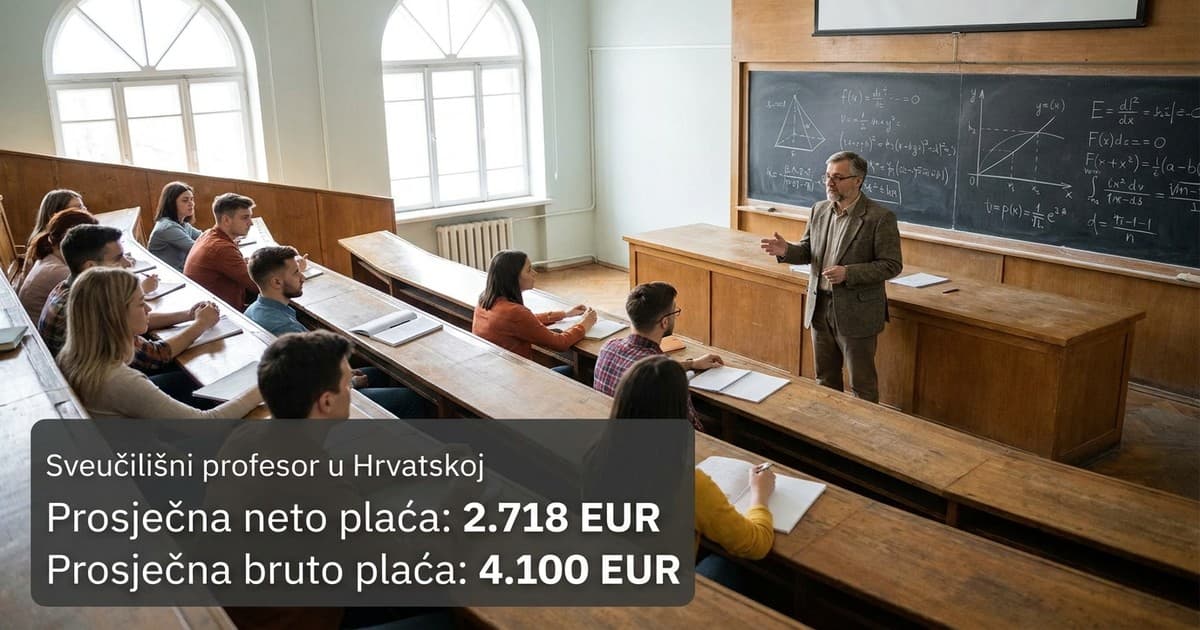 Plaća sveučilišnog profesora u Hrvatskoj