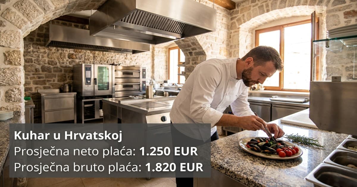 Plaća kuhara u Hrvatskoj 2024: Šefovi zarađuju i do 4.500 eura
