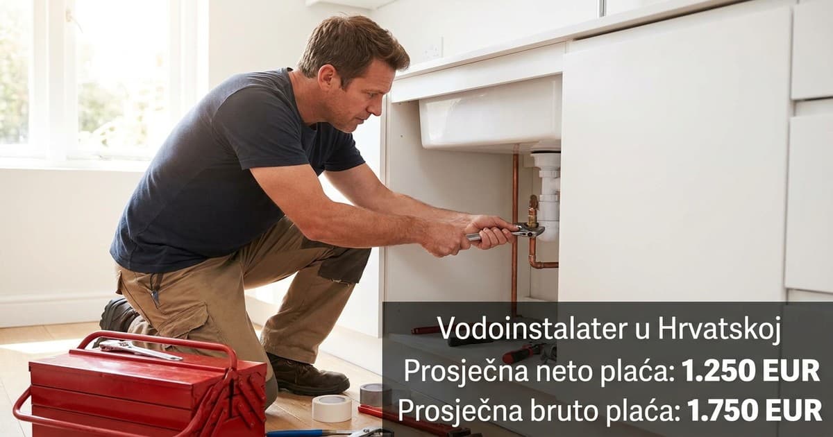 Prosječna plaća vodoinstalatera u Hrvatskoj