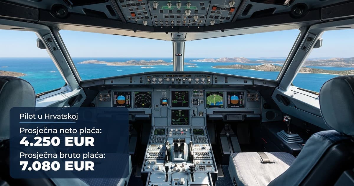 Podaci o primanjima: Plaća pilota u Hrvatskoj