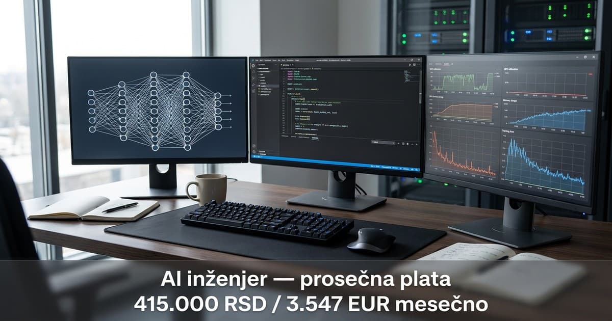 AI inzenjeri u Srbiji zaradjuju 40% vise od programera u 2026