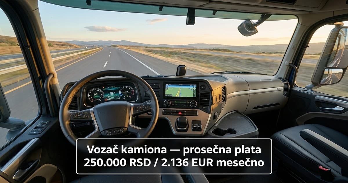 Prosečna plata vozača u Srbiji i trendovi do 2026.