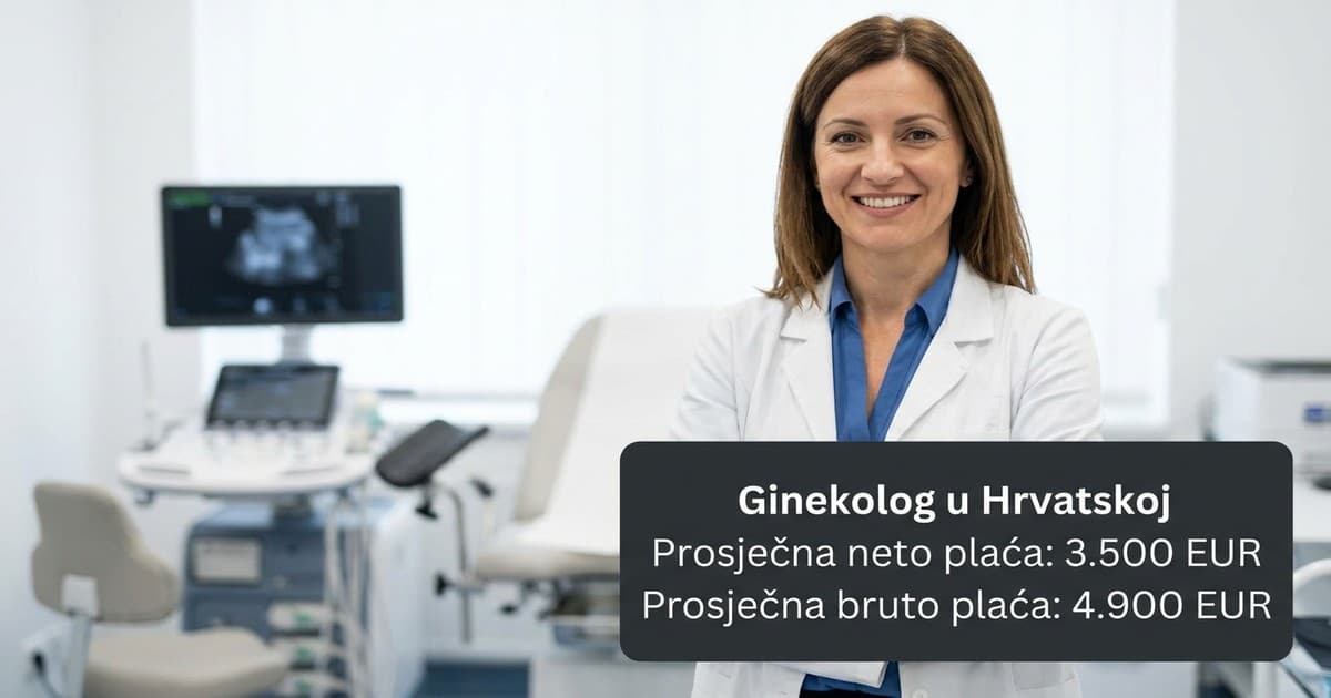 Prosječna plaća ginekologa u Hrvatskoj
