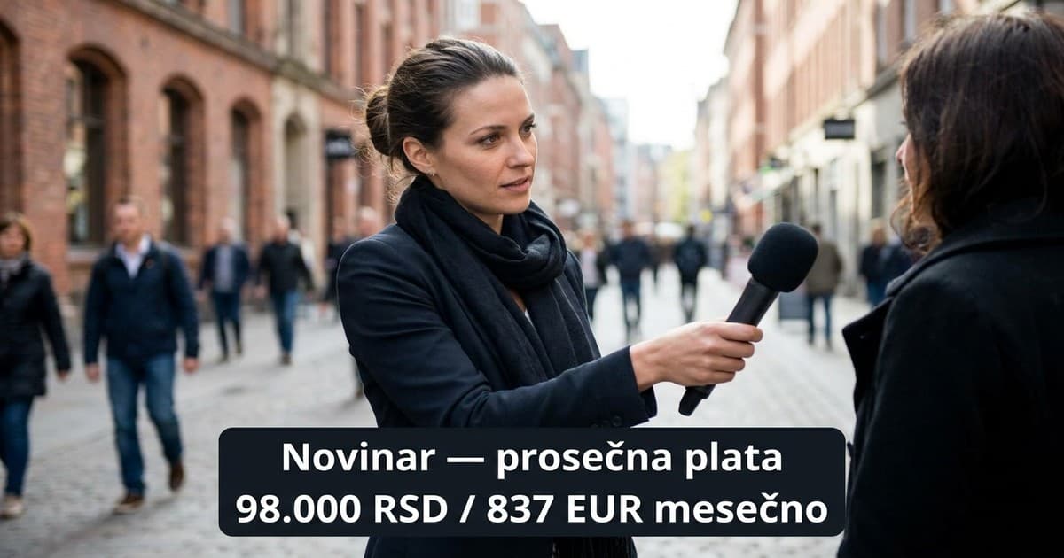Prosečna plata novinara u Srbiji
