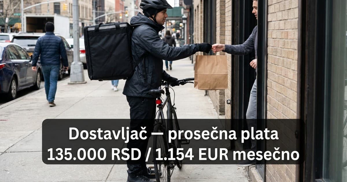 Analiza tržišta: Kolika je prosečna plata dostavljača?