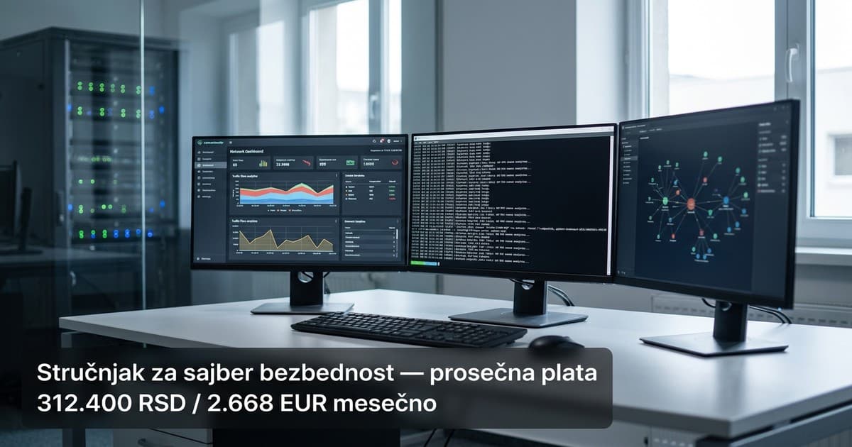Seniori u cybersecurity sektoru prebacuju 600.000 dinara u 2026