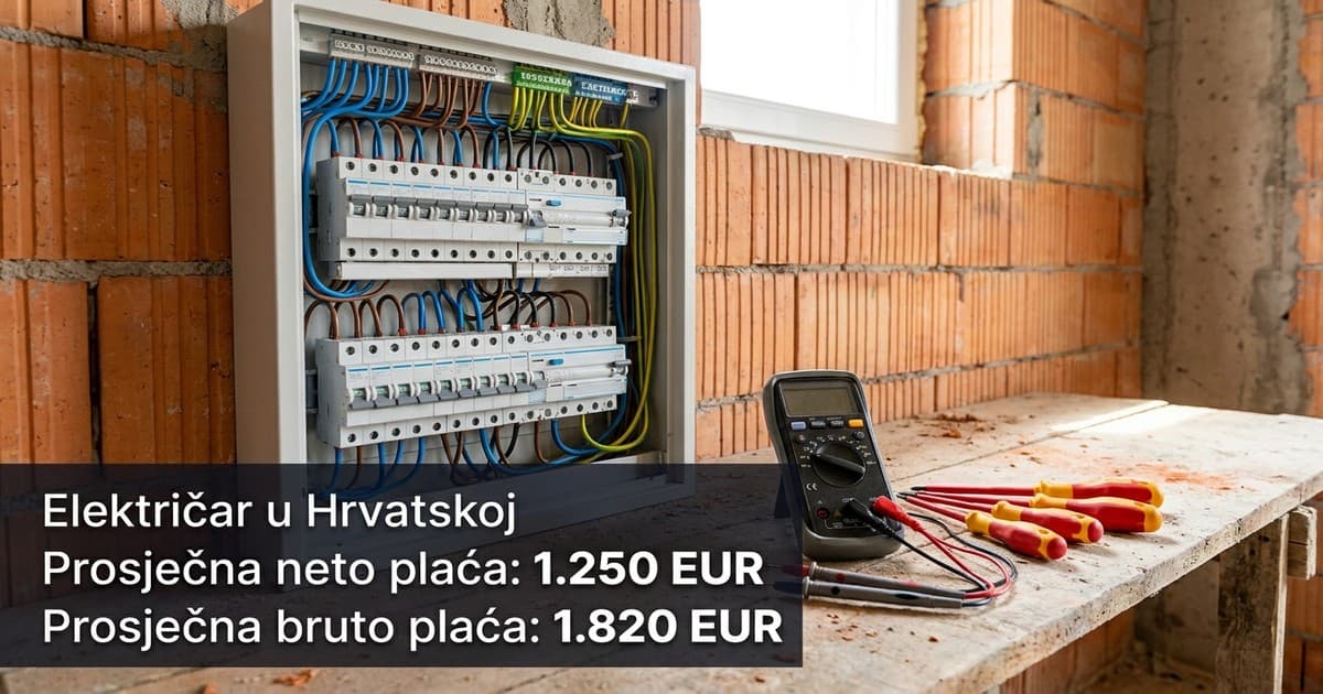 Plaća električara u Hrvatskoj: Najtraženiji majstori u 2026.
