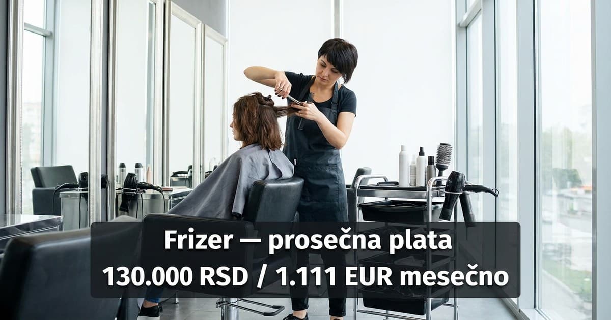 Mesečna plata frizera u frizerskim salonima