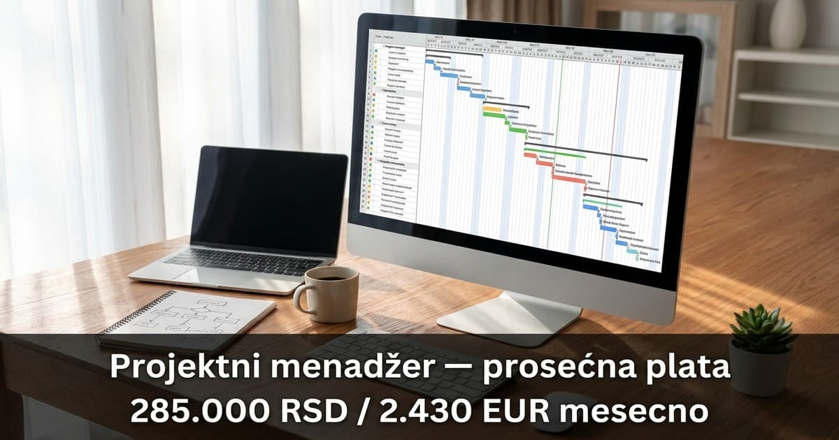 Prosečna plata project menadžera u Srbiji