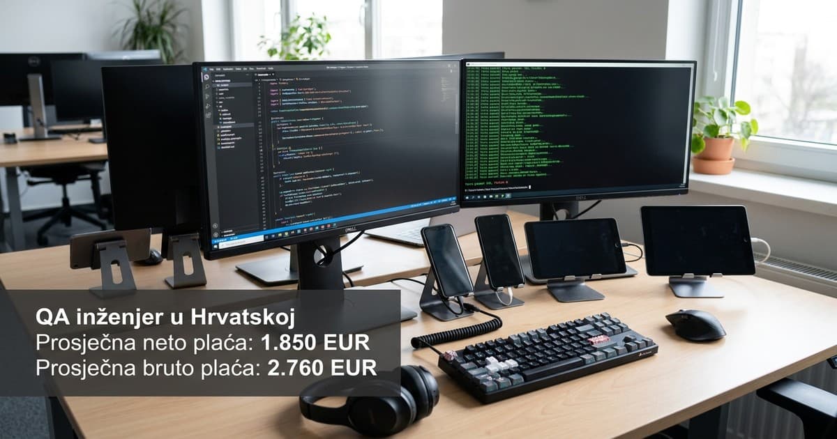 Prosječna plaća QA inženjera u Hrvatskoj