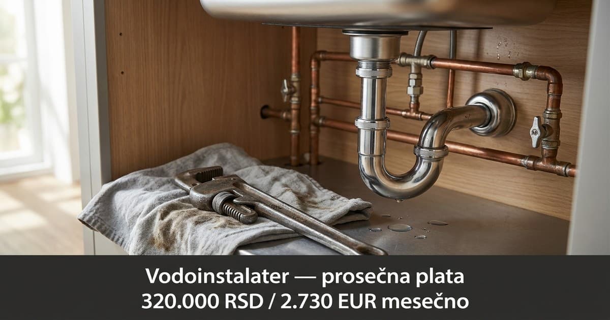 Prognoza: plata vodoinstalatera Srbija u 2026. godini
