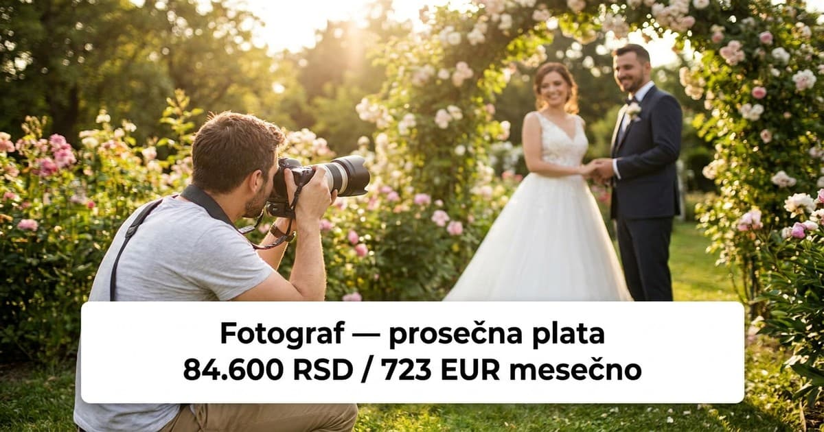 Svadbeni fotografi u Srbiji zarađuju pet puta više od medijskih