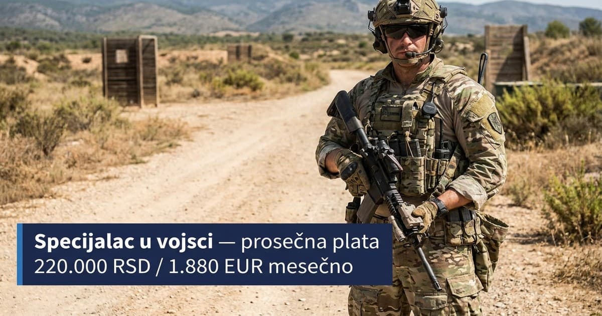 Specijalci u vojsci zarađuju 220.000 RSD dok početnik ima 85.000