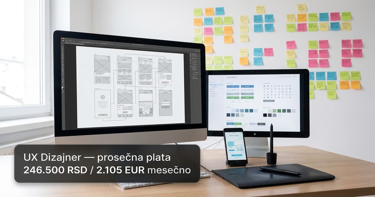 Senior UX dizajneri u Srbiji prešli granicu od 450.000 dinara