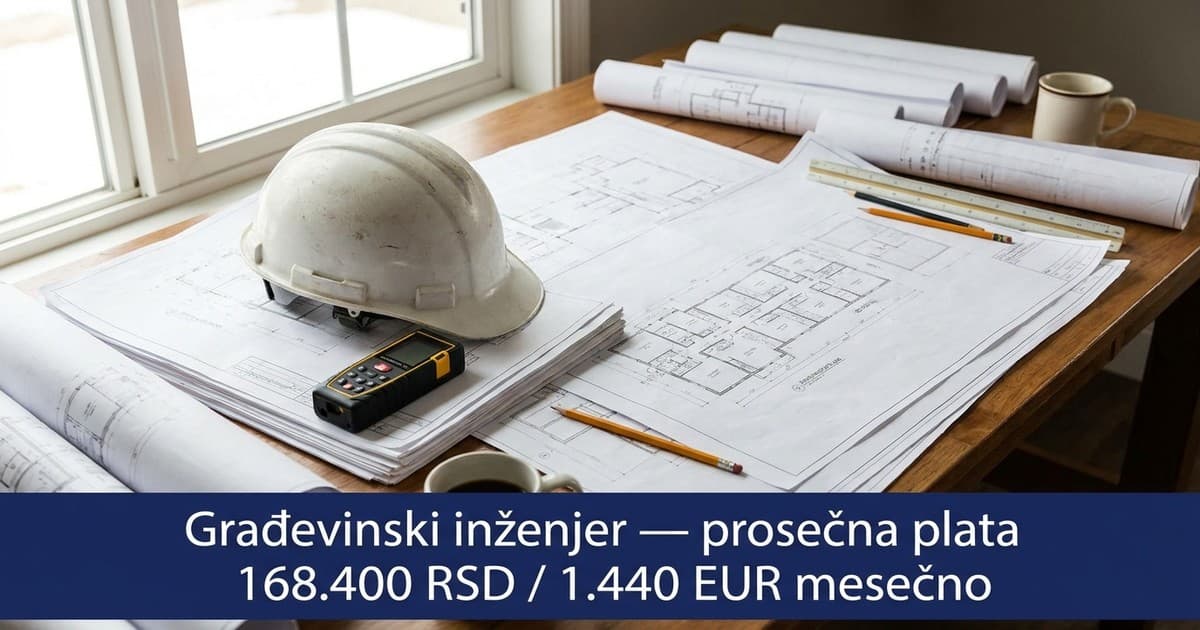 Licencirani inzenjeri u gradjevini 2026. zaradjuju vise od medior programera