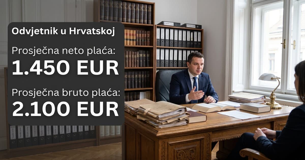 Kolika je prosječna plaća odvjetnika u Hrvatskoj