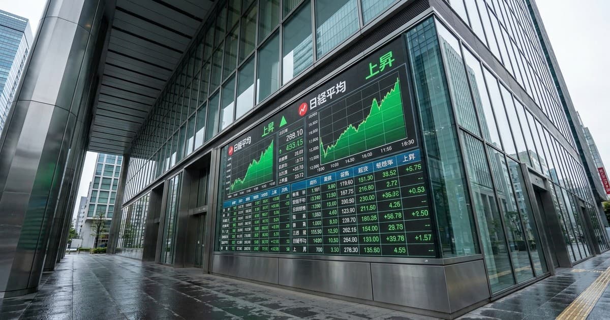 Ekran sa berzanskim podacima i Nikkei 225 rekord